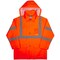 Ergodyne Hi-Vis Rain Jacket, Polyurethane, 150D Oxford Polyester, Class 3 Type R, Orange, M 8366 - alternate 1